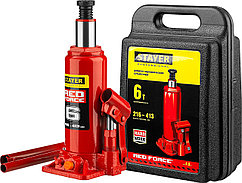 STAYER RED FORCE, в кейсе, 6 т, 216 - 413 мм, бутылочный гидравлический домкрат, Professional (43160-6-K)