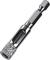 ЗУБР АВК, d 10 мм, (HEX 1/4″, 15 мм кромка), вакуумное алмазное трубчатое сверло, Профессионал (29865-10)